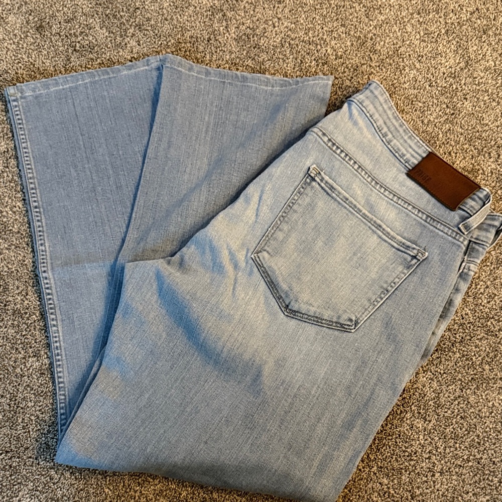 PAIGE Light Wash Flare Jeans